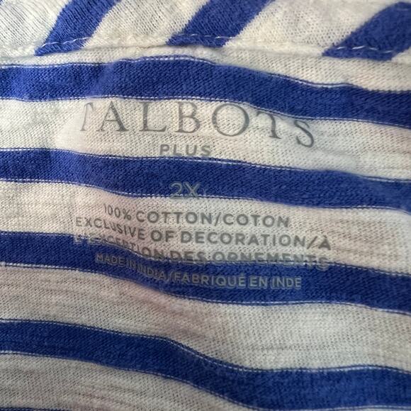 Talbots Top Womens 2X Cotton Embroidered Comfort Relaxed Workwear Casual Stretch - Picture 2 of 11